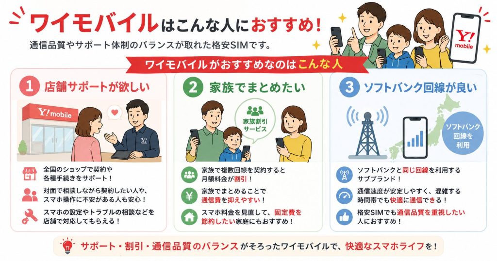ワイモバイルがおすすめな人