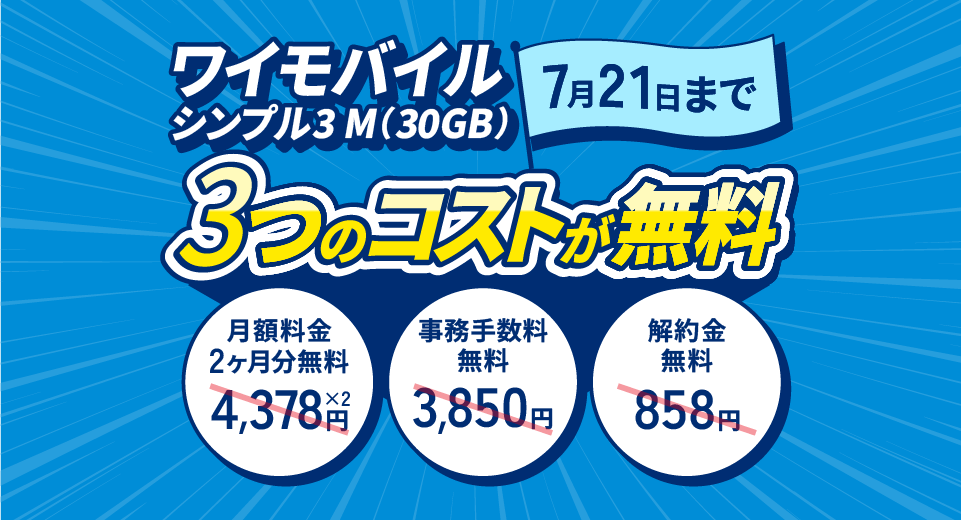 ワイモバイルSIMトライアルキャンペーン
