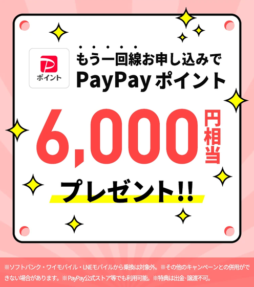 LINEMO：契約者向け！追加申込キャンペーン